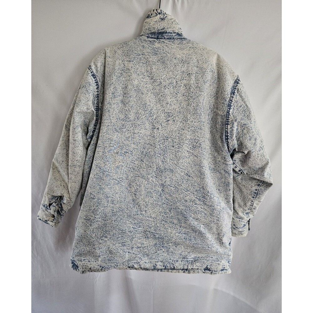 Vintage Cristina Coat Womens Acid Washed Full Zip Denim Coat Size Large - Picture 12 of 13